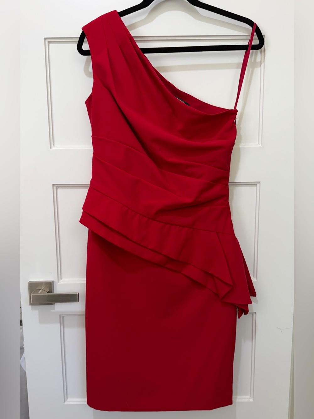 Ralph Lauren Red One-Shoulder Cocktail Dress 6